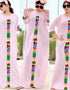 Muslim Fashion Applique Dress in Abaya Style from Dubai